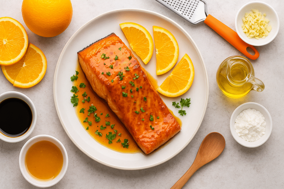 how to make orange-glazed salmon