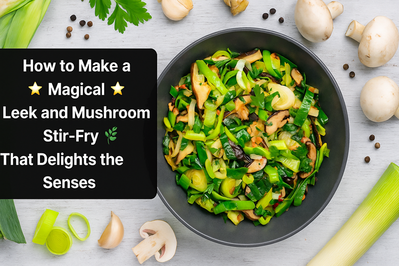 leek and mushroom stir-fry