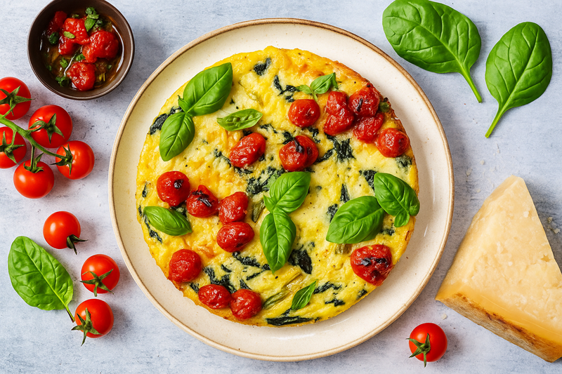 leek and spinach frittata