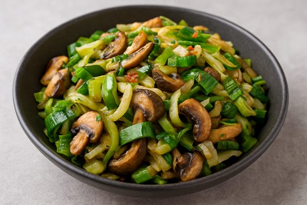 🥢 How to Make Leek and Mushroom Stir-Fry — A Flavorful, Healthy Delight! 2 mushroom leek stir fry