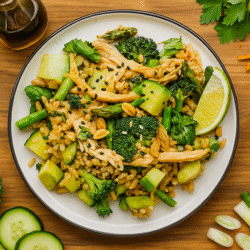 sesame ginger rice salad