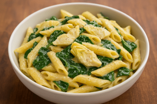 🌿How to Make Delicious Artichoke And Spinach Pasta 🍝 — A Creamy, Healthy, and Irresistible Dish 2 creamy vegetable pasta