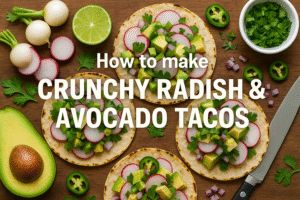 How to make Crunchy Radish And Avocado Tacos – Your Ultimate Vibrant Taco Recipe🎉