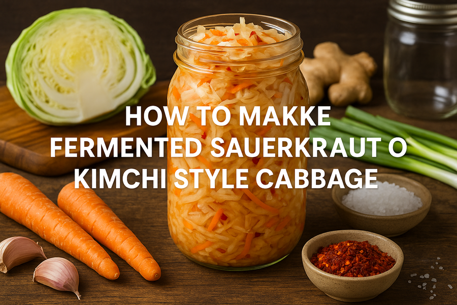 Fermented Sauerkraut or Kimchi Style Cabbage