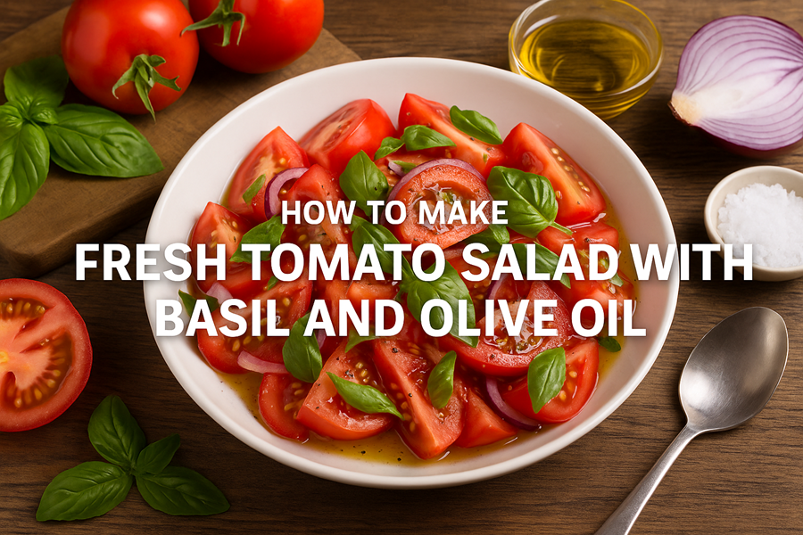 Fresh Tomato Salad with Basil and Olive Oil