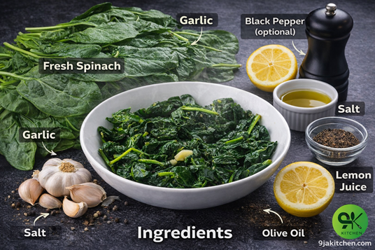 easy garlic spinach sauté recipe