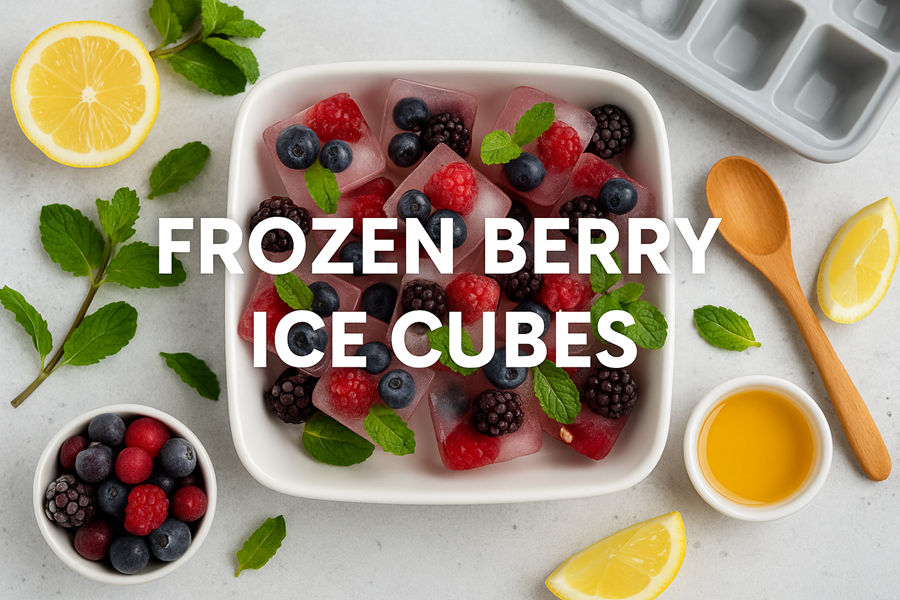 Frozen Berry Ice Cubes