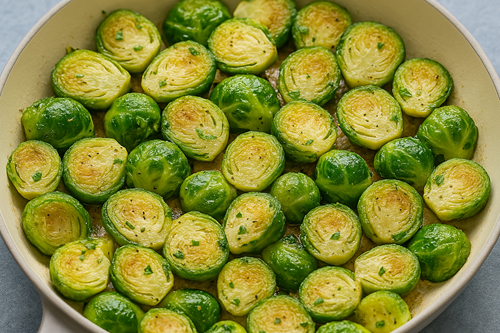 Garlic butter Brussels sprouts