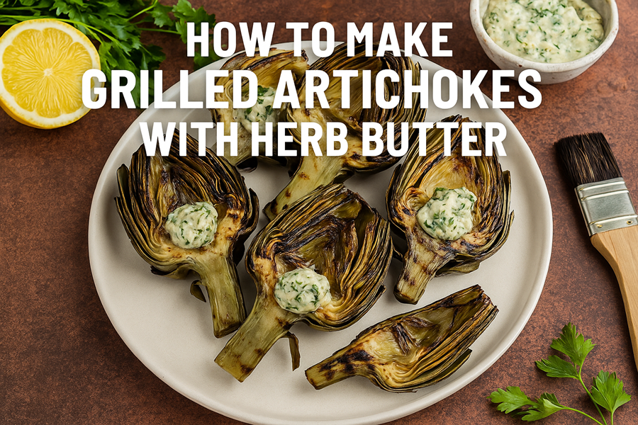 Grilled Artichokes with Herb Butter