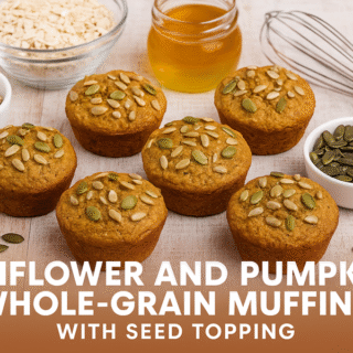🌻How to Make Pumpkin and Sunflower Muffins with Seed Topping – A Delicious Power Treat! 12 Pumpkin and Sunflower Muffins