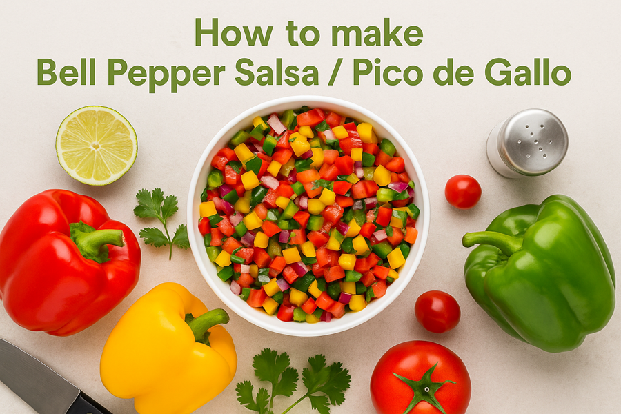 How to make Bell Pepper Salsa/Pico de Gallo