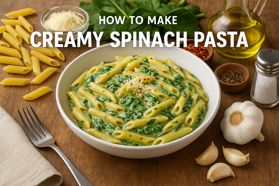 How to make Creamy Spinach Pasta