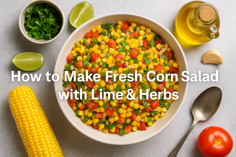 Fresh Corn Salad with Lime and Herbs