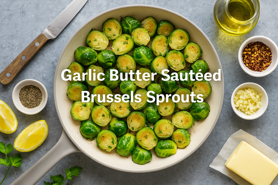 Garlic Butter Sautéed Brussels Sprouts