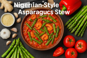 🌟How to Make Nigerian-Style Asparagus Stew (Fusion Delight) 🇳🇬 — A Rich & Flavorful Power Dish