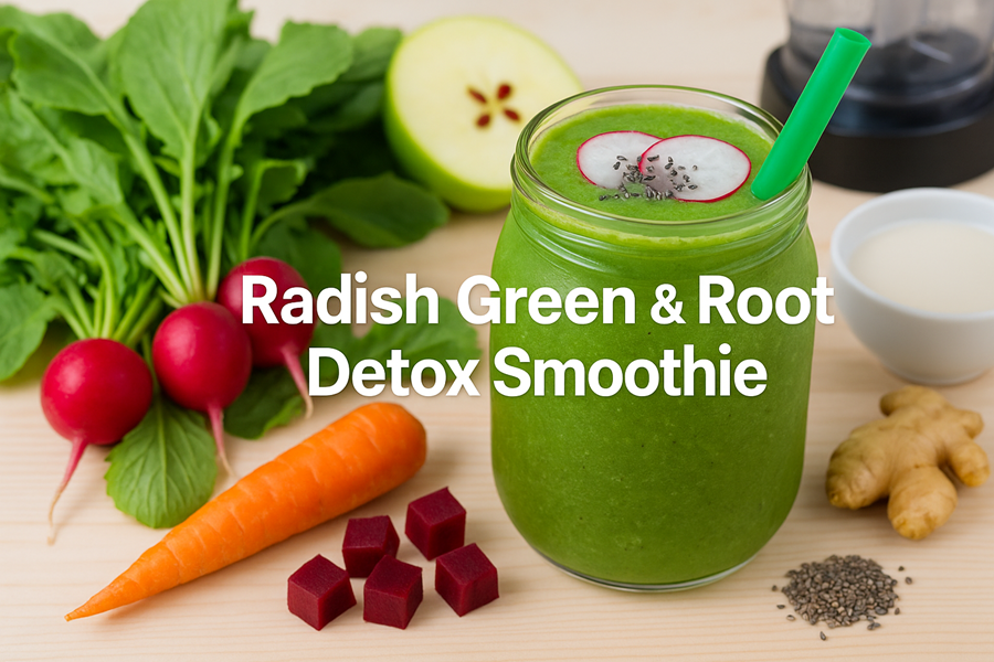 Radish Green and Root Detox Smoothie