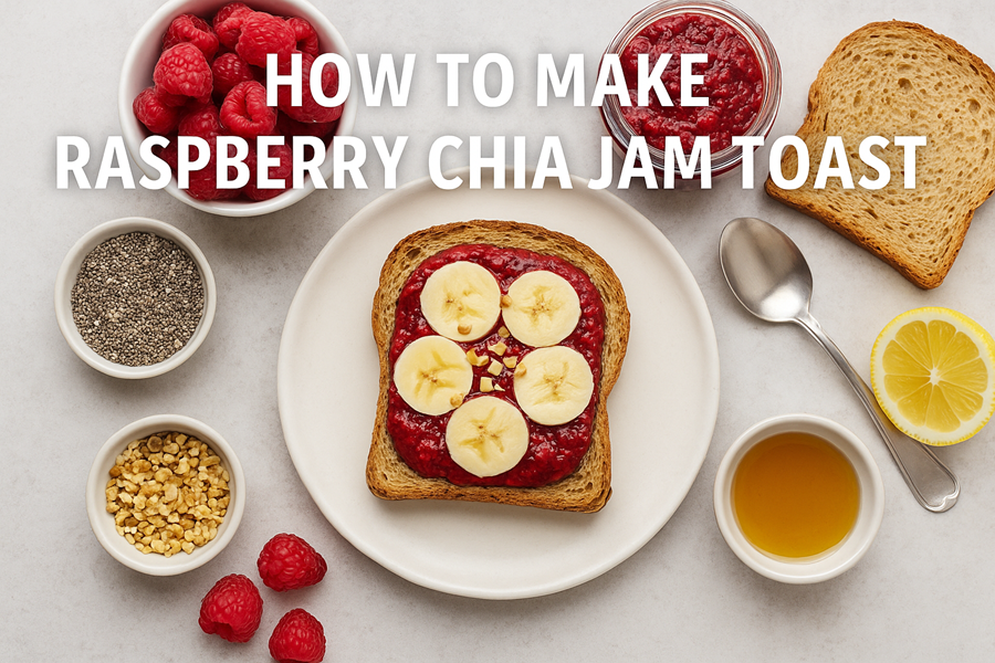 Raspberry Chia Jam Toast