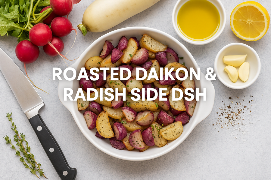 Roasted Daikon and Radish Side Dish