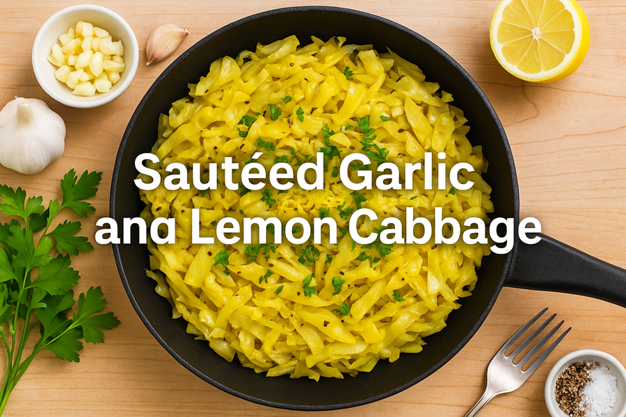 Sauteed Garlic and Lemon Cabbage