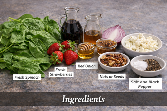 Healthy strawberry salad