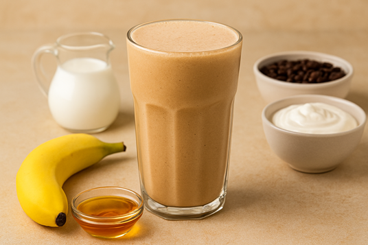 How To Make Banana Coffee Wake-Up Smoothie For An Energising Morning Boost ☕🍌✨ 4 banana coffee smoothie