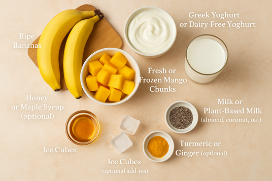 How To Make Banana Mango Fusion Smoothie: Delicious Power Boost Recipe 🍌🥭 2 tropical smoothie recipe