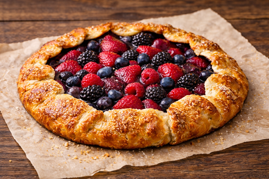 homemade berry galette