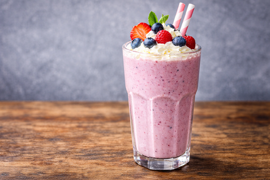 mixed berry milkshake
