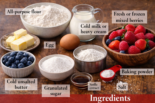 how to make berry scones