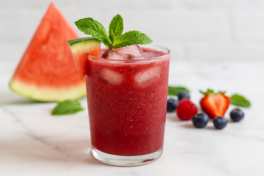 How To Make Berry Watermelon Cooler: The Ultimate Refreshing & Power-Packed Drink 🍉✨ 4 watermelon berry drink