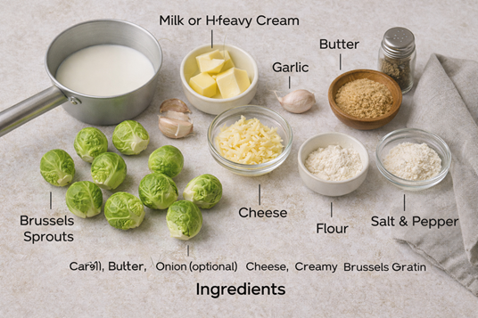 How to make Cheesy Baked Brussels Gratin: A Delicious & Powerful Comfort Dish 🧀💚 2 Baked Brussels sprouts