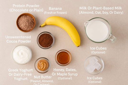 How To Make A Powerful And Delicious Chocolate Protein Smoothie 🍫💪 2 Chocolate Protein Smoothie ingredients