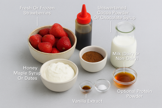 How To Make A Delicious Power-Packed 🍫Chocolate Strawberry Milkshake Smoothie 2 Chocolate smoothie recipe