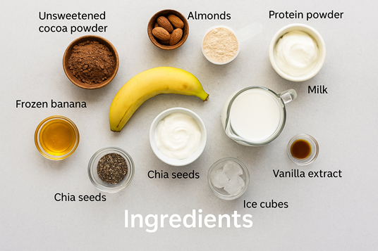 How To Make A Powerful And Delicious Cocoa Almond Protein Smoothie🌿🍫 2 chocolate protein smoothie