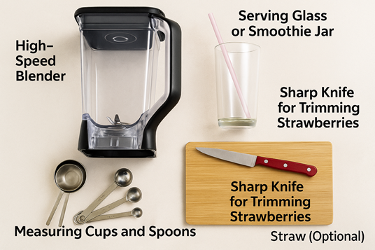 How To Make Strawberry Coconut Smoothie: A Refreshing & Powerful Tropical Delight 🍓🥥 3 Equipment to make strawberry coconut smoothie