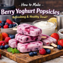 berry yoghurt popsicles