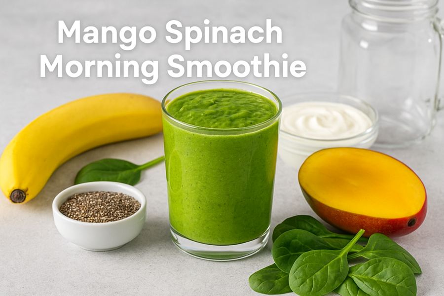 Mango Spinach Morning Smoothie