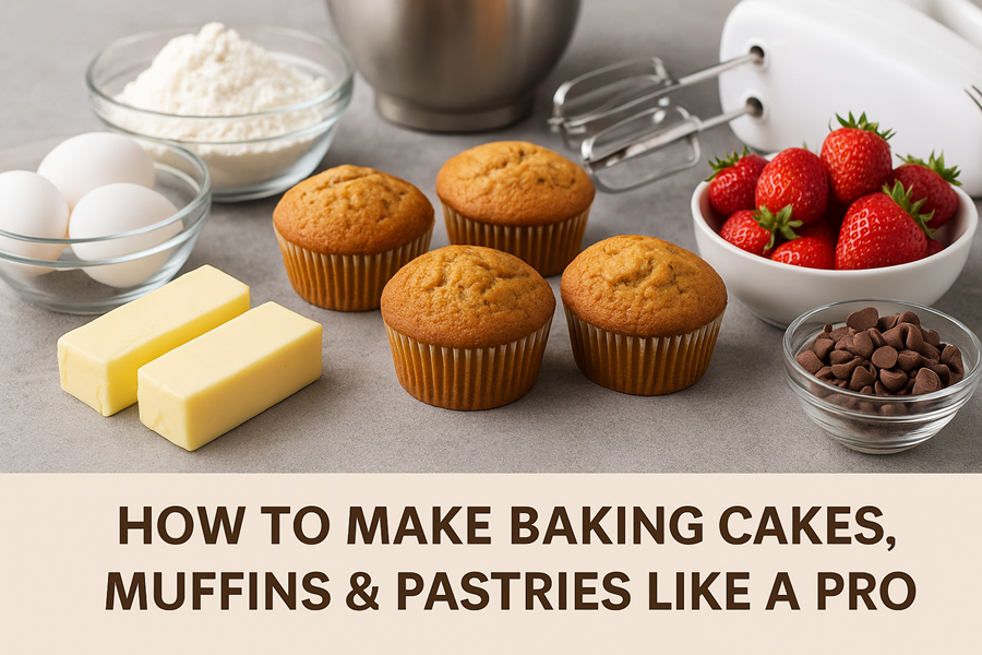 How to Make Baking Cakes, Muffins & Pastries