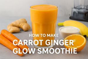 How To Make Carrot Ginger Glow Smoothie For A Powerful, Radiant Boost🥕