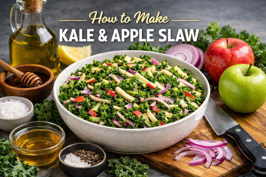 How to Make Kale and Apple Slaw