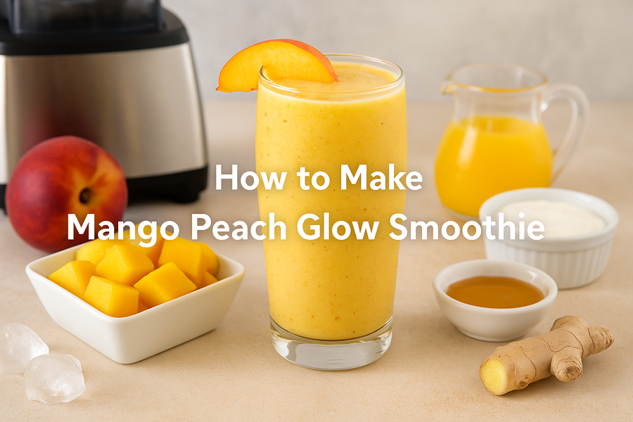 How to Make Mango Peach Glow Smoothie