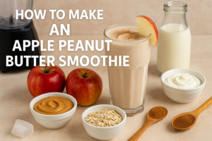 How To Make A Powerful & Delightfully Creamy Apple Peanut Butter Smoothie🍎🥜