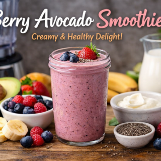 Berry avocado smoothie