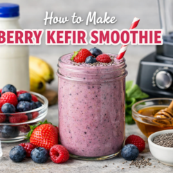 Berry kefir smoothie