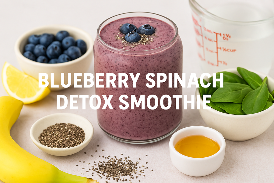 Blueberry Spinach Detox Smoothie