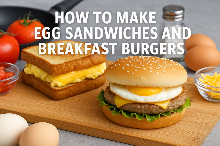 Egg Sandwiches and Breakfast Burgers