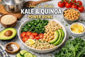 How To Make Delicious Kale And Quinoa Power Bowl – The Ultimate Feel-Good Power Recipe That Fuels Your Day🥗✨