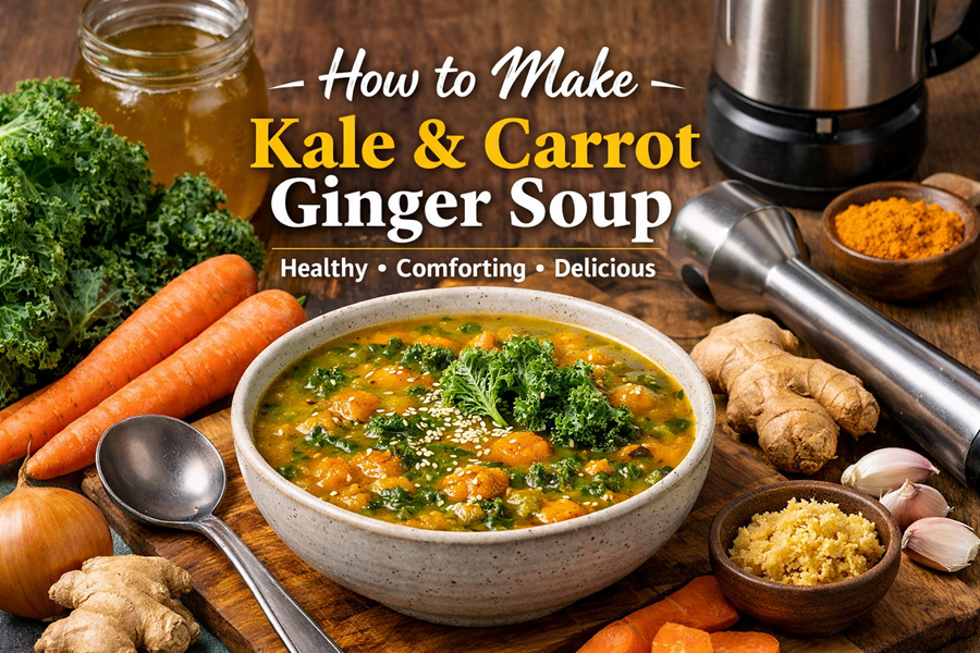 Kale and carrot ginger soup