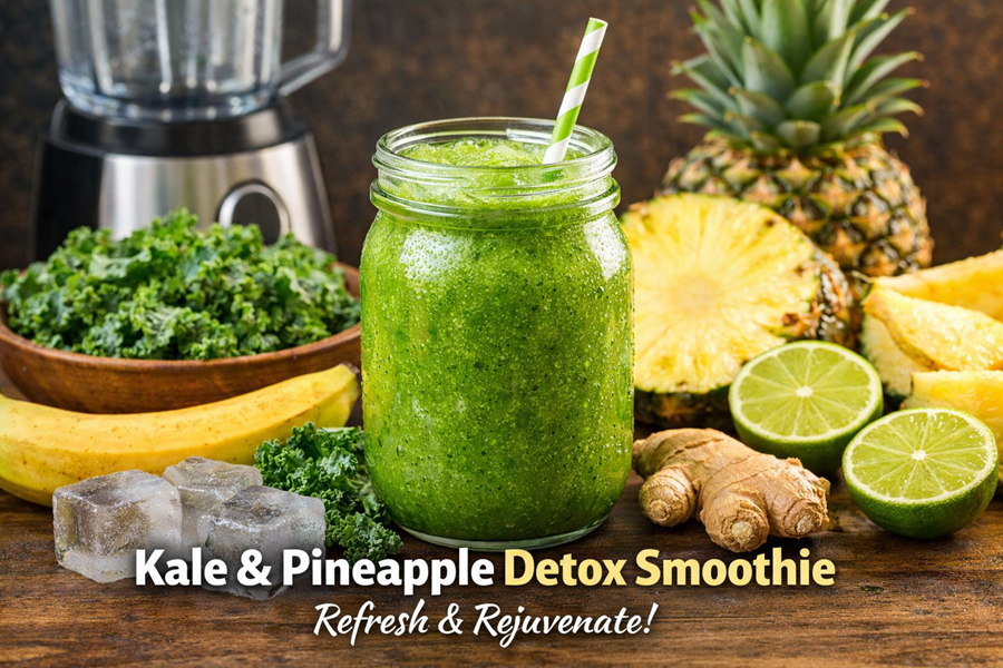 Kale and pineapple detox smoothie