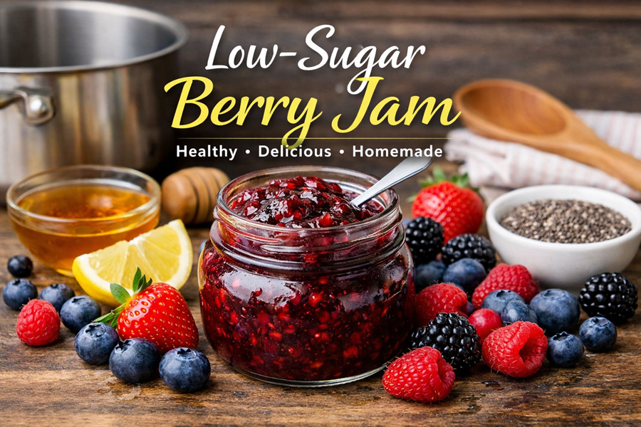 Low sugar berry jam
